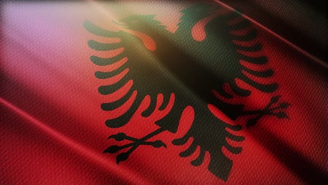 albania flag is waving 3d animation. albania flag waving in the wind. national flag of albania. flag seamless loop animation. high quality 4k resolution