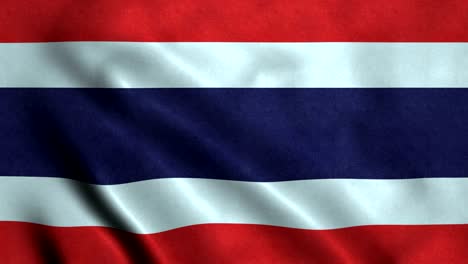 bandera de tailandia con un bucle sin costuras de 4k