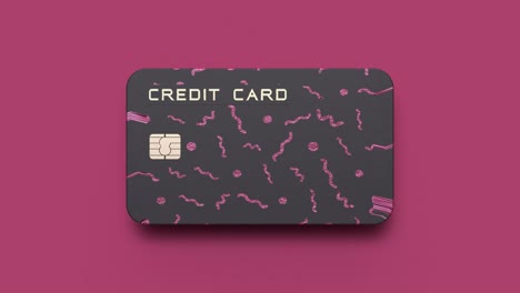 schwarze rosa karte geschäftszahlung konzept abstrakte bewegung 3d-rendering