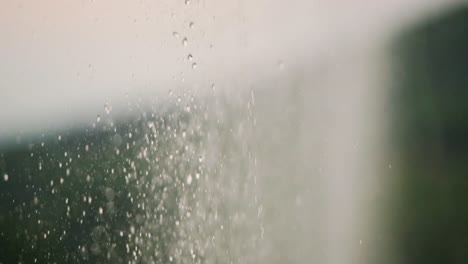 raindrop traces on window