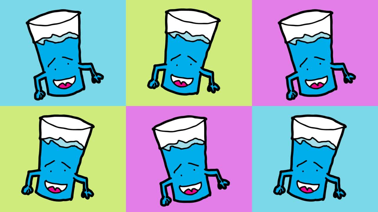 kids drawing pop art seamless background with theme of water