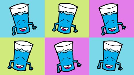 niños dibujando arte pop fondo sin costuras con tema de agua