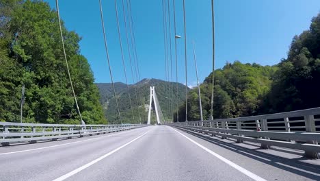 mountain suspension bridge