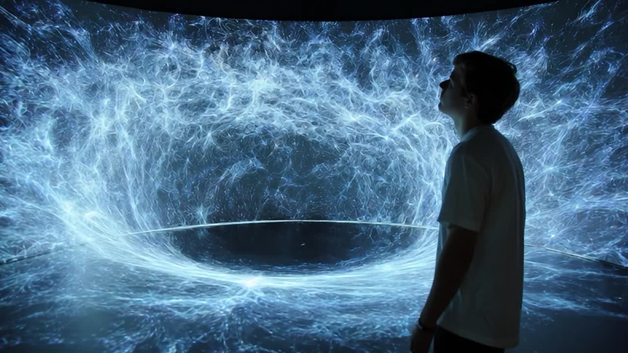 Exploring digital art and immersive experiences in a futuristic setting