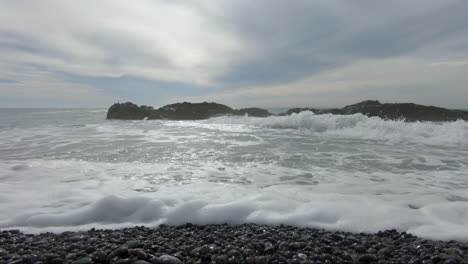 ocean coming up to the camera in slomo