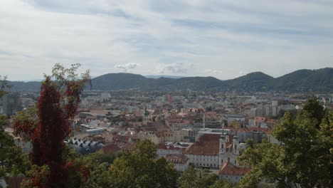 Panoramic-view-of--city-of-Graz,-Austria