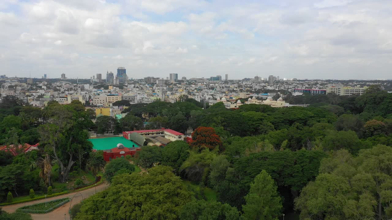방갈로르 시티스케이프 항공 파노라마 4k