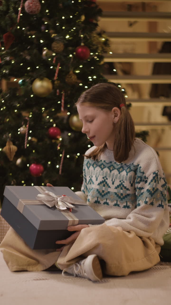 Girl with a Christmas Gift