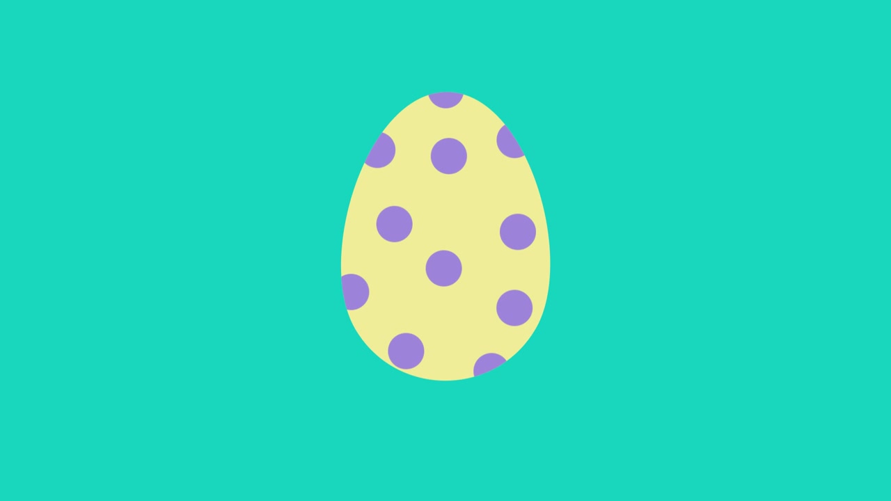 Animated Easter Egg and Rabbit Paw Print Graphics