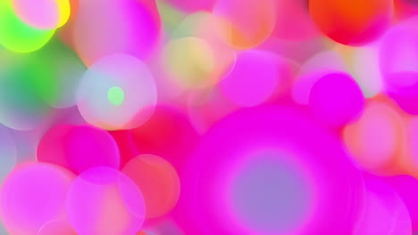 colorful bokeh lights animation with vibrant pink, green, and orange circles