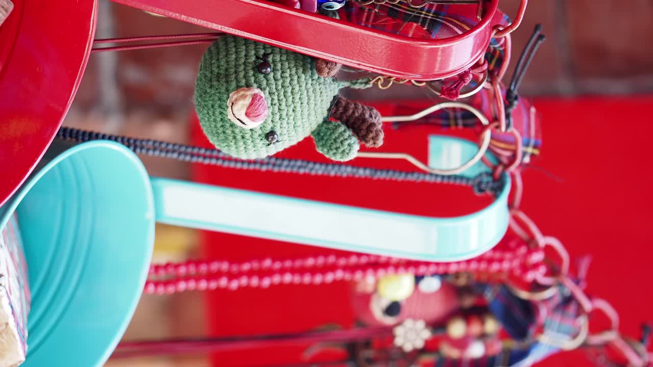 Handmade Christmas Reindeer Ornament and Decorative Accessories Display