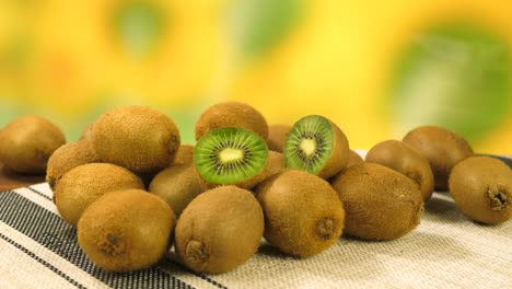 fresh kiwi fruit on table