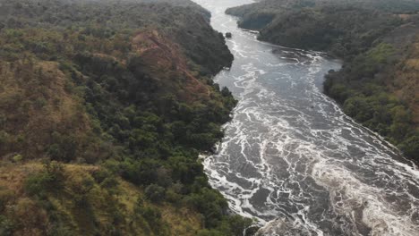 toma aérea de drones del río nilo en áfrica y un fondo natural