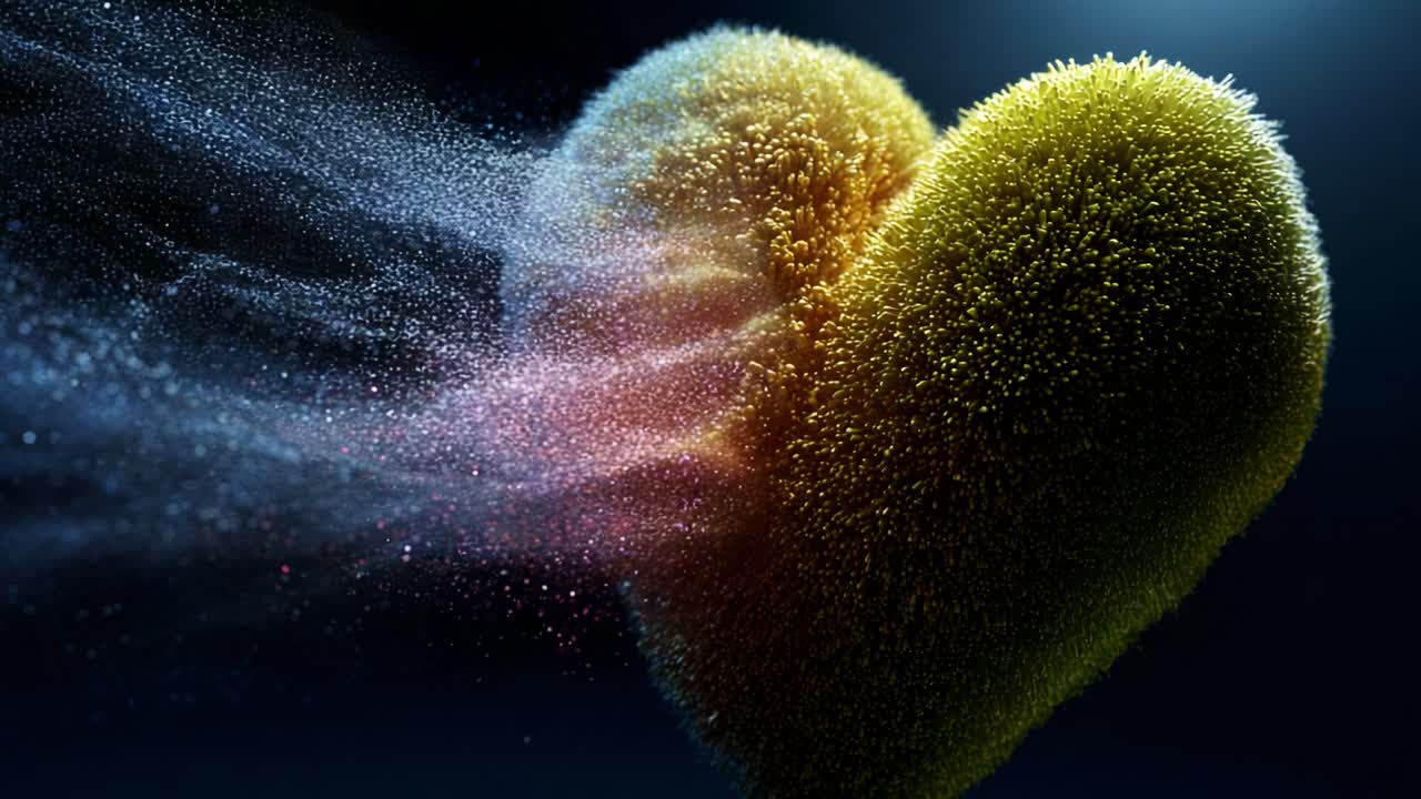 A Vibrant Heart Takes Shape: An Artistic Exploration of Emotion and Texture in a Fluid Motion, Capturing the Essence of Love and Connection in an Abstract Design