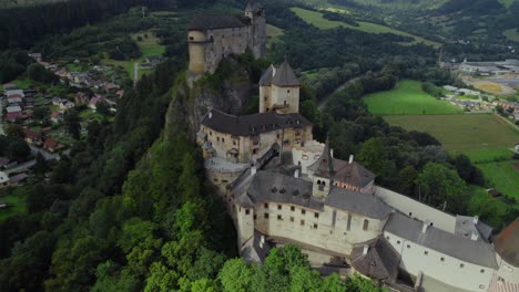 aerial view of oravsky podzámok castle in slovakia
