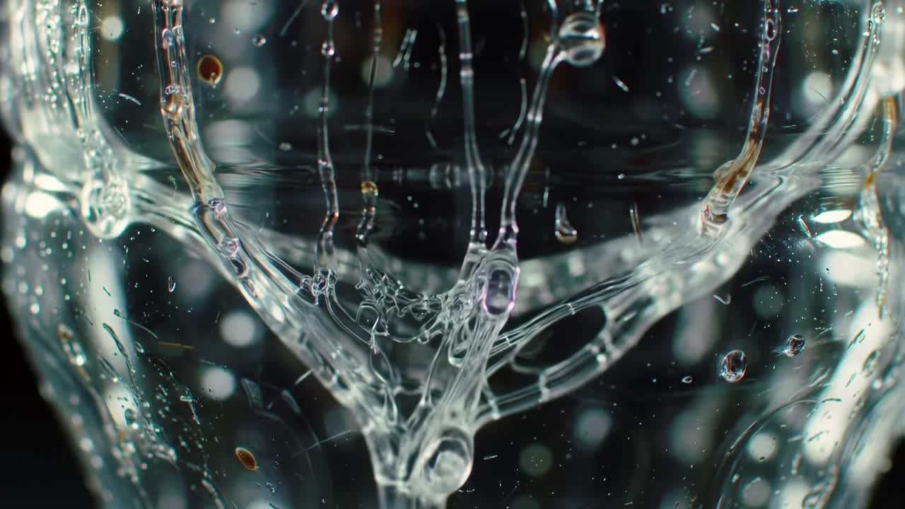 Crystal Clear Water Splashes From a Glass in Stunning Slow Motion During an Experimental Shoot