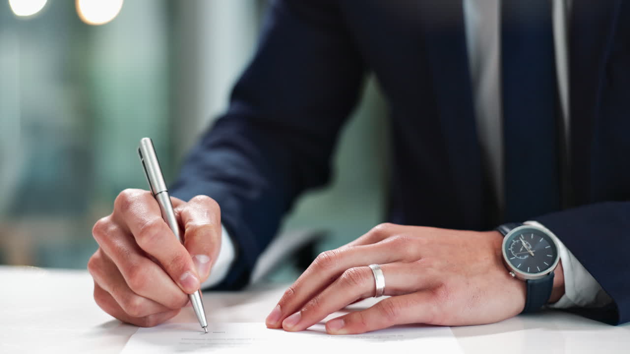 Firmare un contratto d'affari