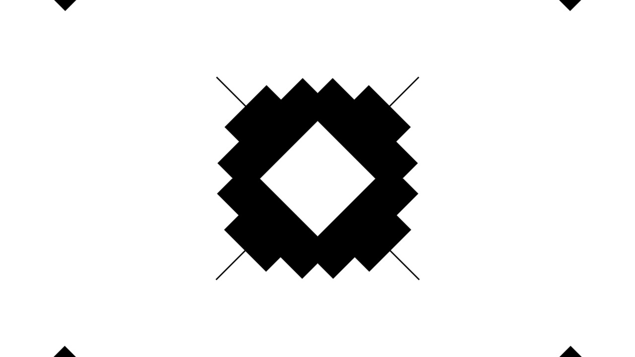 Abstract Geometric Animation of Expanding and Contracting Black and White Shapes