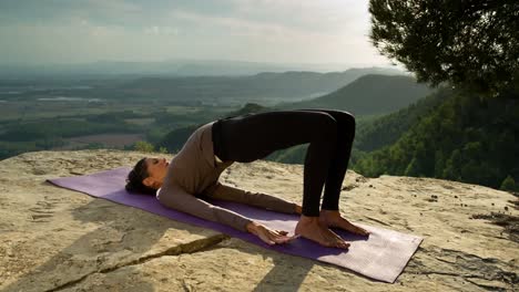 woman doing yoga outside 13