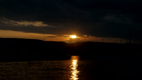 sunset on the sea in montenegro