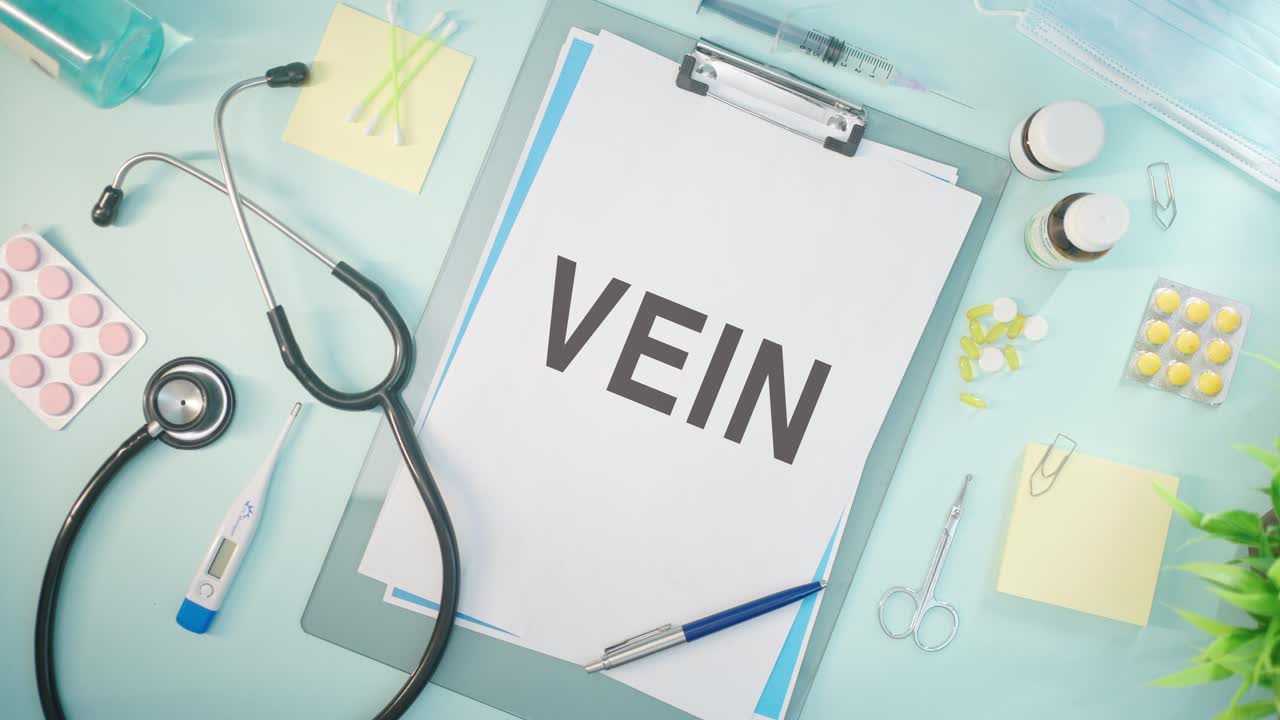 VEIN WRITTEN ON MEDICAL PAPER