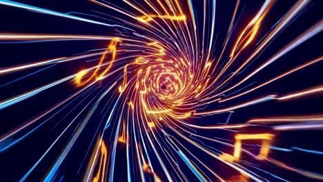 abstract glowing spiral tunnel