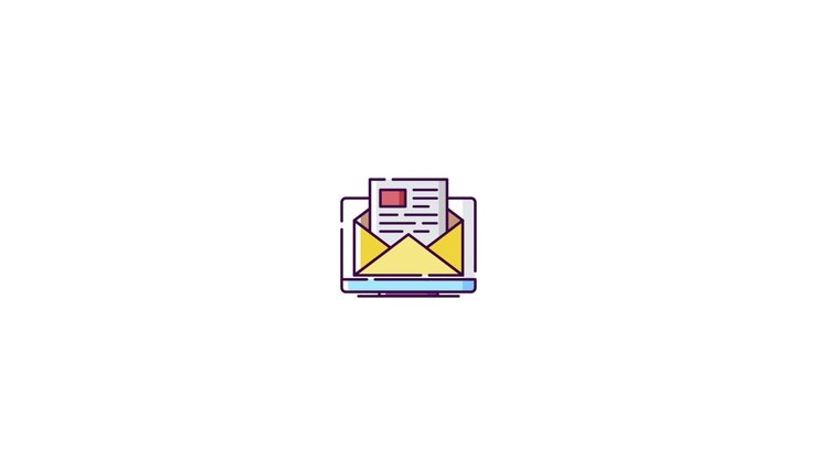 Animated Email Message Notification on Computer Monitor