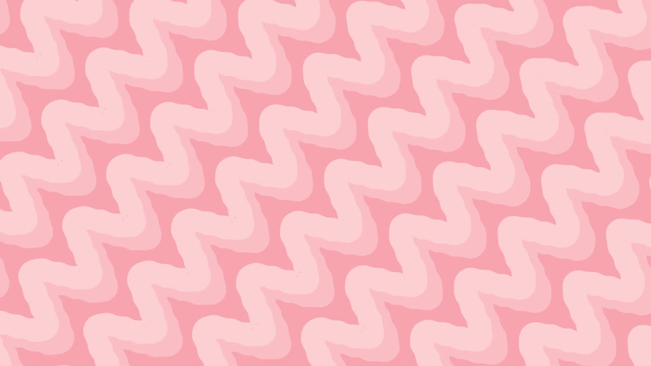 las líneas de zigzag rosadas redondeadas se mueven diagonalmente.