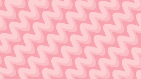 rounded  pink zigzag lines move diagonally.