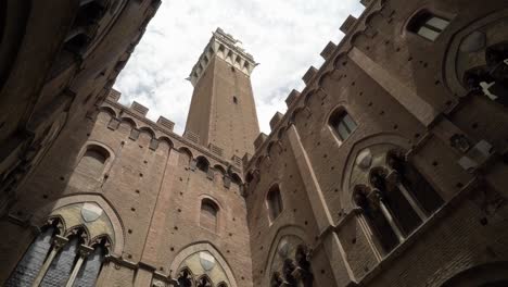 tower in siena. torre del mangia. low angle