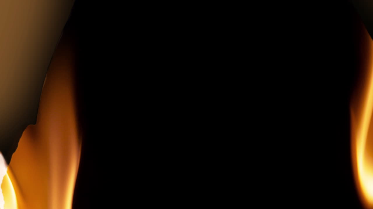 Abstract Flowing Orange and Yellow Light Streaks on Black
