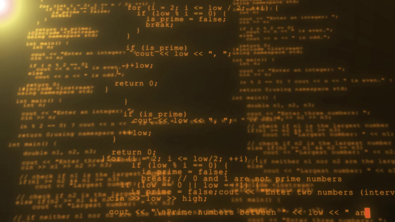 4k programming source scrolling digital code abstract background software development process