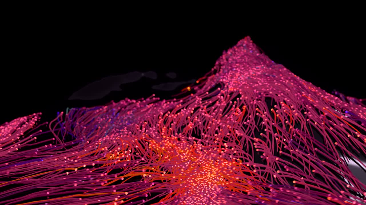 정상에 도달하는 네트워크 연결.