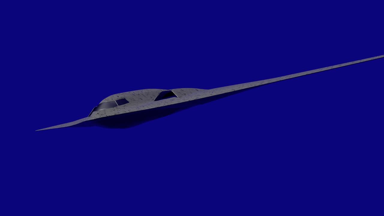 B-2 animation - flaying in sky .