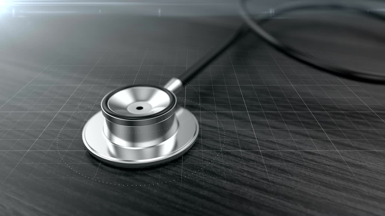 stéthoscope graphique du rythme cardiaque - en boucle