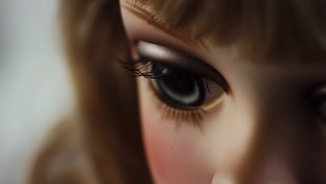 close-up of a doll's eye