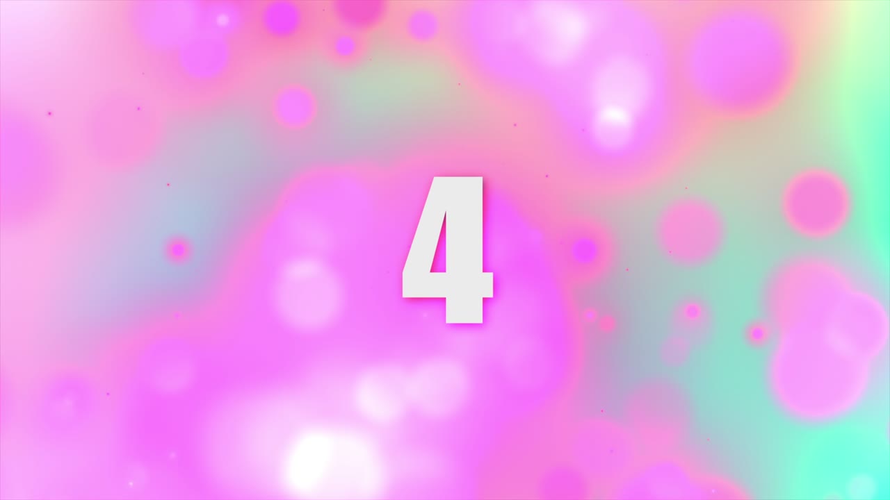 The countdown white number animation template timer from 10 to 0 seconds. Happy new year 2022 text and colorful celebration fireworks on the dark background. for Party, Celebration, New Year