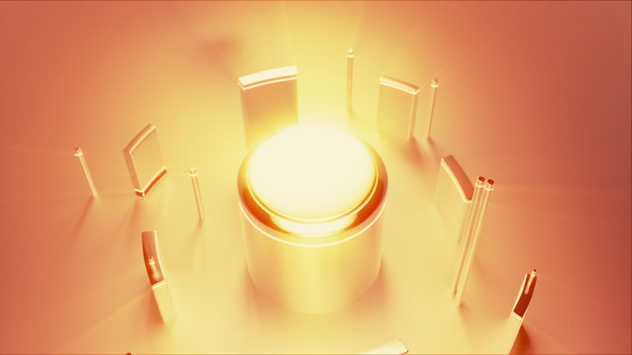 4k sf 비디오는 빛의 광선으로 빛나는 성장 구조입니다.