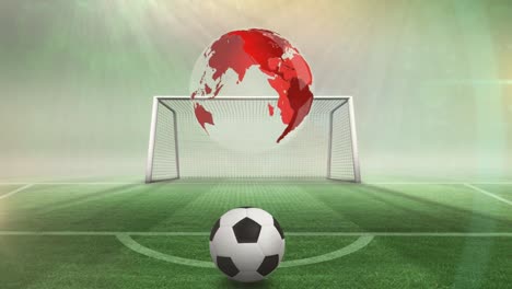 Animation-of-globe-and-football-over-stadium