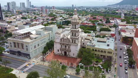 Hauptkathedrale-Im-Zentrum-Von-Monterrey,-New-Leon,-Mexiko