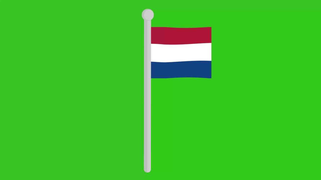 네덜란드 발을 흔들고 있는 애니메이션