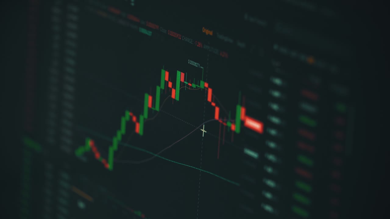 gráfico de velas de negocios para el comercio de inversiones en el mercado de valores