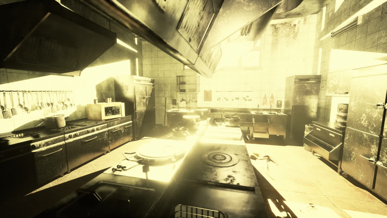 버려진 더러운 상업용 부