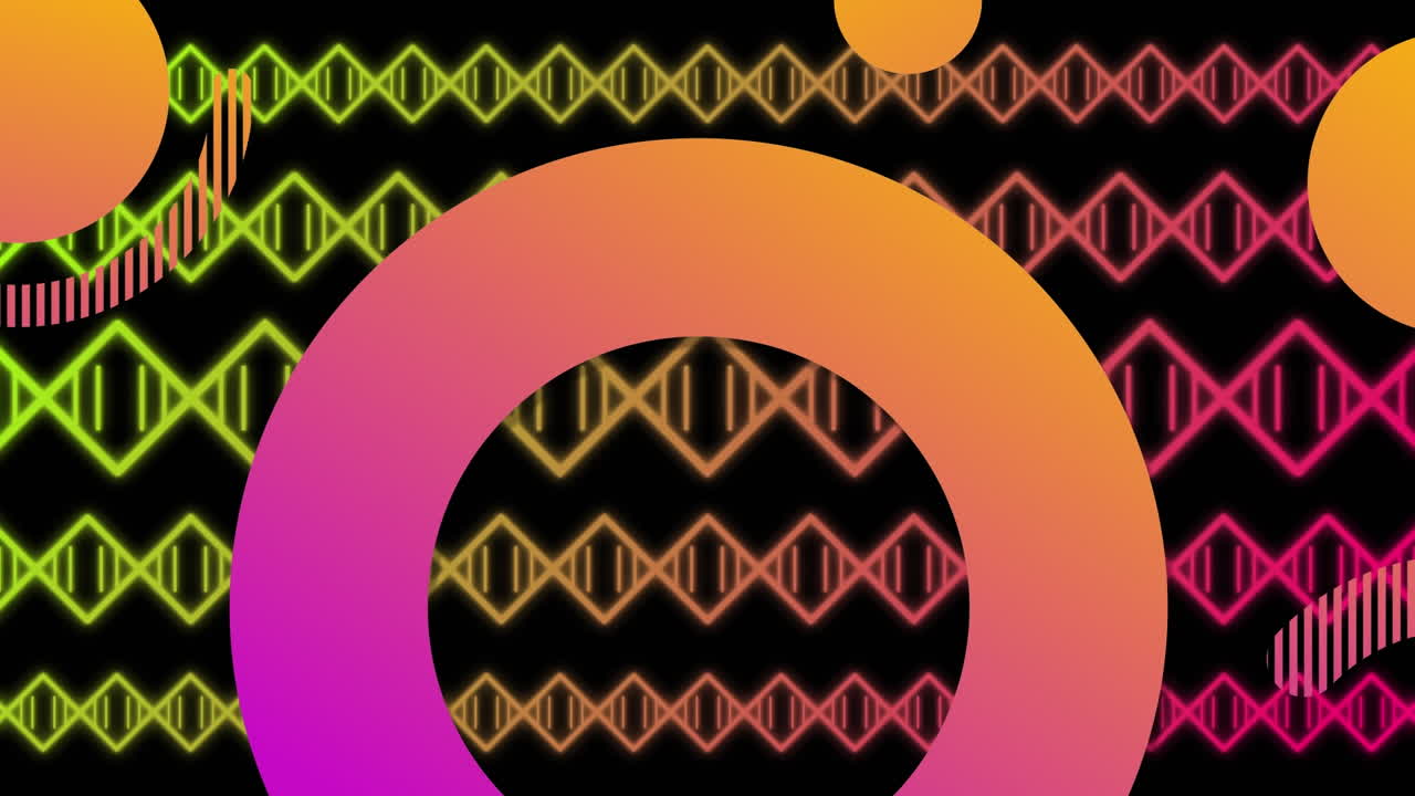 Animation of circles over moving shapes