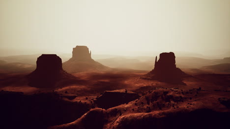 monument valley: majestic desert landscape at sunrise/sunset