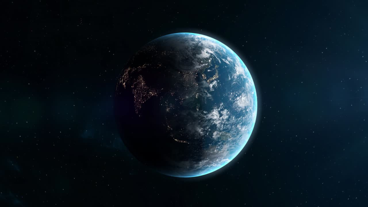 Approaching Earth at Night - Asia