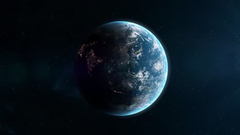 acercándose a la tierra en la noche - asia