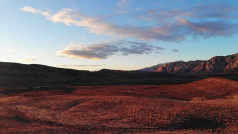 panorama del amanecer cañón de roca roja cerca de las vegas nevada enero de 2023