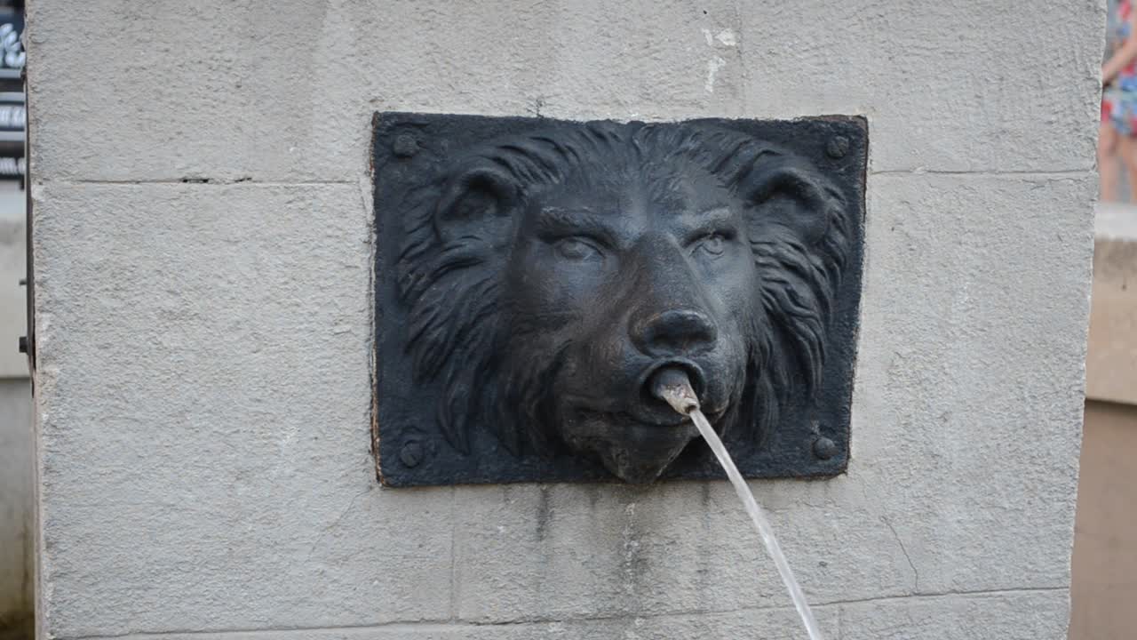 A detail of fountain, Lviv. Ukraine. Shooting in July