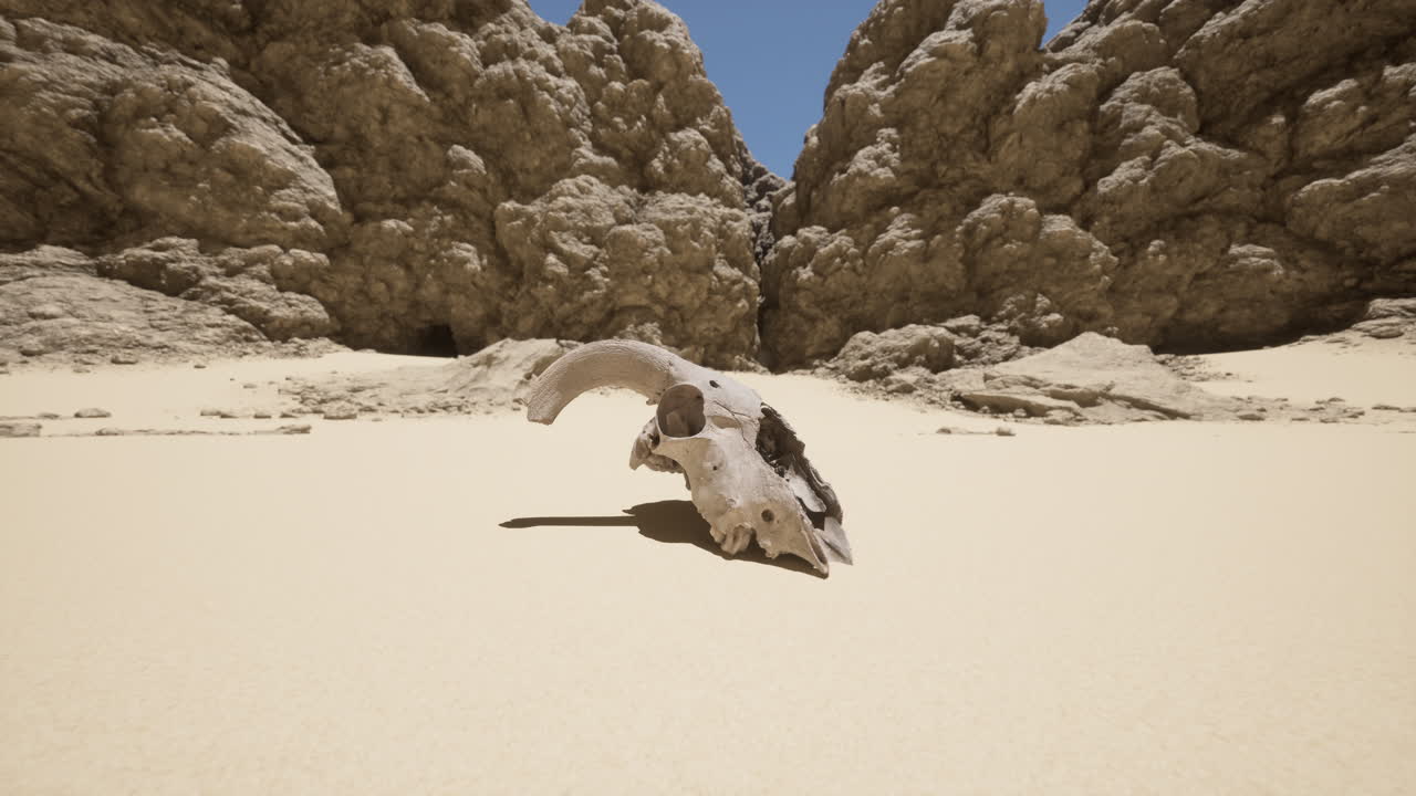 사막에 있는 두개골